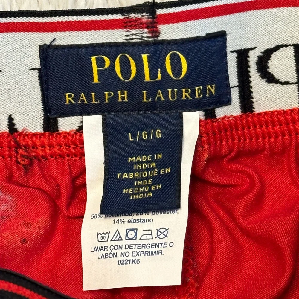 Polo Ralph Lauren Men's Polo Bear Boxers in Red Large - Picture 5 of 8